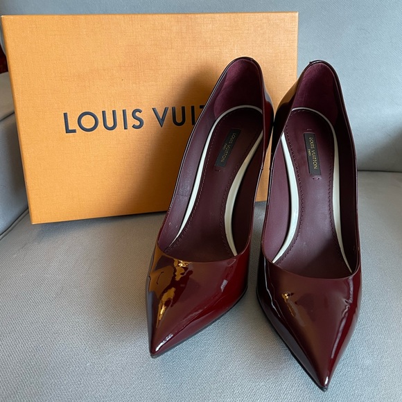 Louis Vuitton Burgundy Patent Leather Heels. 40 EU - Picture 6 of 8